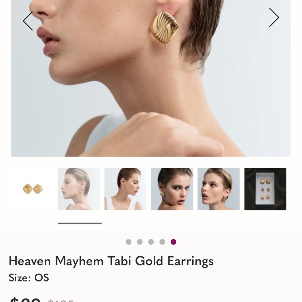Heaven Mayhem Tabi Gold Earrings
